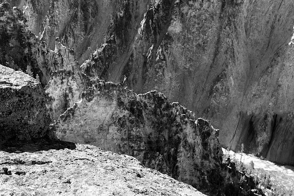 Grand Canyon of Yellowstone B&W 2017