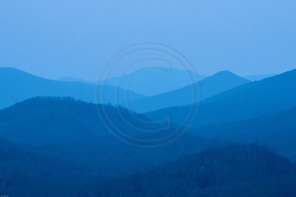 Monterey Blue Morning Mountains