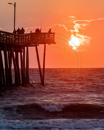 Fishing at Sunrise 15th St. Pier 2015